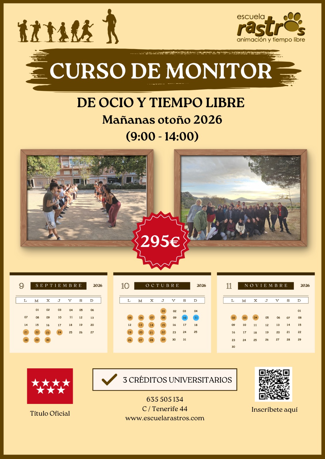 Curso monitor de ocio y tiempo libre Otoño M