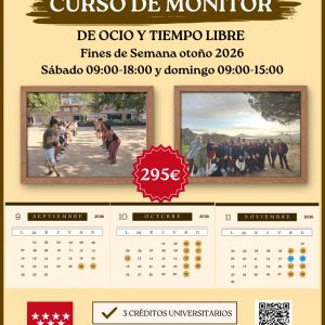 Curso monitor de ocio y tiempo libre Otoño findes