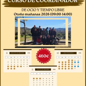 Curso Coordinador de Ocio y Tiempo Libre Mañanas 2026 Otoño